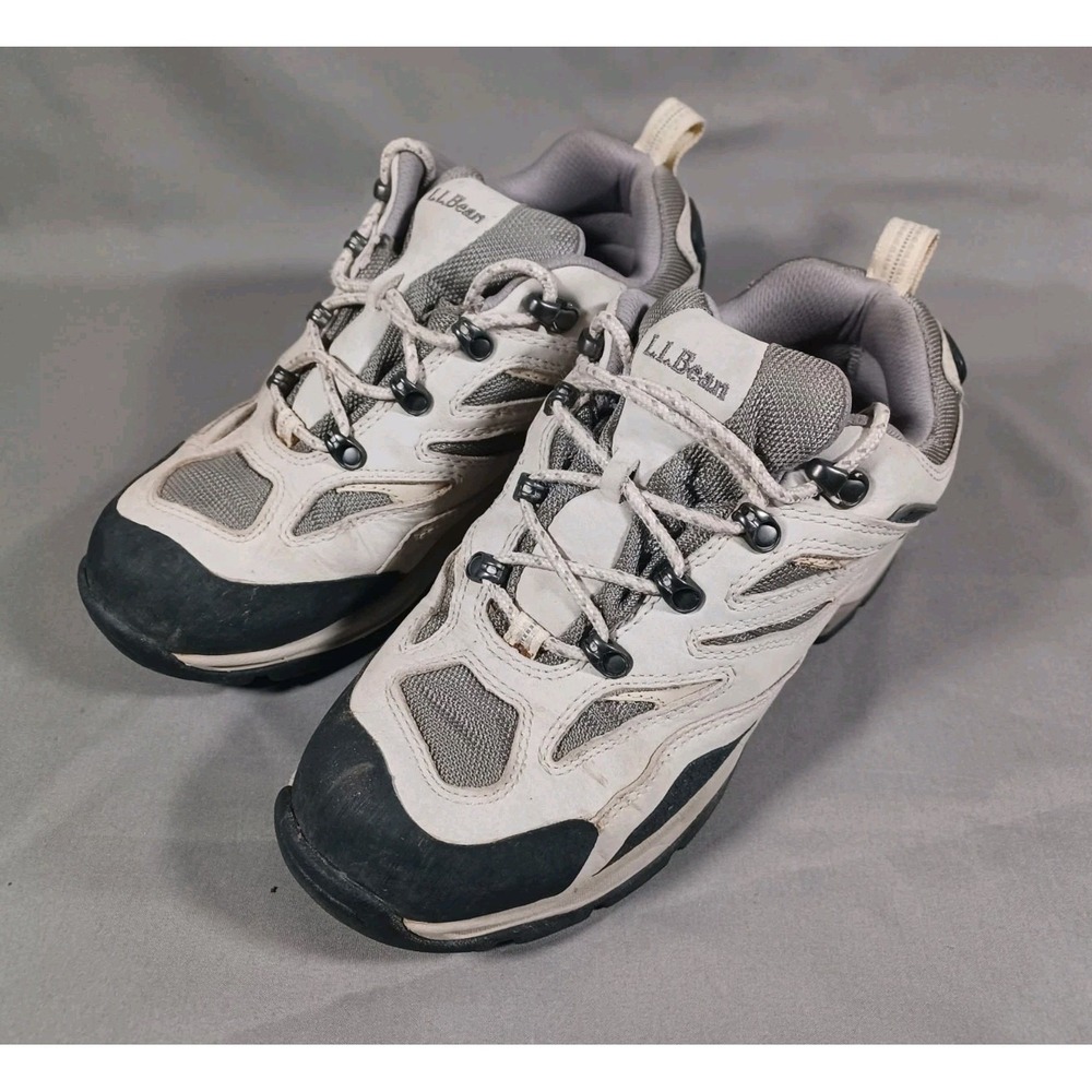 LL Bean Shoes Tek 2.5 Womens  8 M Beige Black Trail Hiking Outdoor